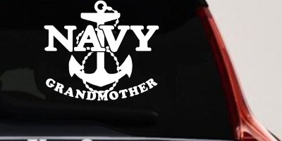 Navy Grandmother Military Car or Truck Window Vinyl Decal Sticker