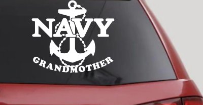 Navy Grandmother Military Car or Truck Window Vinyl Decal Sticker