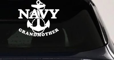 Navy Grandmother Military Car or Truck Window Vinyl Decal Sticker
