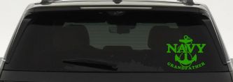 Navy Grandfather Military Car or Truck Window Decal Sticker (Lime)