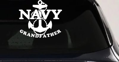 Navy Grandfather Military Car or Truck Window Vinyl Decal Sticker