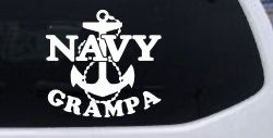 Navy Grampa Military Car or Truck Window Decal Sticker
