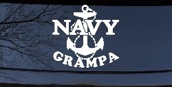 Navy Grampa Military Car or Truck Window Decal Sticker