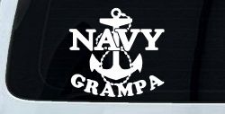 Navy Grampa Military Car or Truck Window Decal Sticker