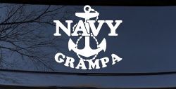 Navy Grampa Military Car or Truck Window Decal Sticker