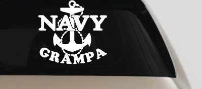Navy Grampa Military Car or Truck Window Vinyl Decal Sticker