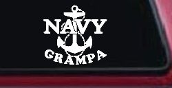 Navy Grampa Military Car or Truck Window Decal Sticker