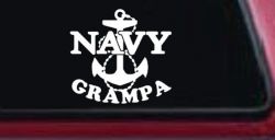 Navy Grampa Military Car or Truck Window Decal Sticker