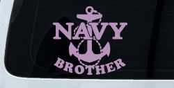 Navy Brother Military Car or Truck Window Vinyl Decal Sticker (Lilac)