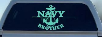 Navy Brother Military Car or Truck Window Decal Sticker (Mint)