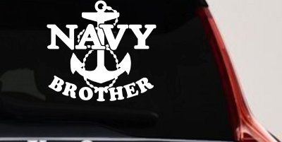 Navy Brother Military Car or Truck Window Vinyl Decal Sticker