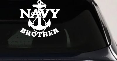 Navy Brother Military Car or Truck Window Vinyl Decal Sticker