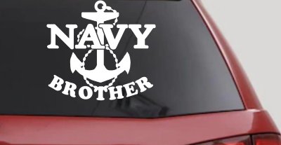 Navy Brother Military Car or Truck Window Vinyl Decal Sticker