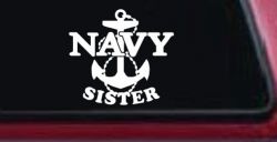 Navy Sister Military Car or Truck Window Decal Sticker