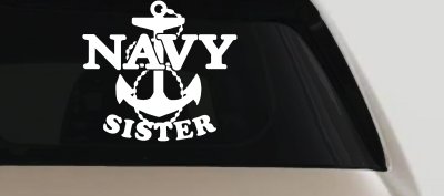 Navy Sister Military Car or Truck Window Vinyl Decal Sticker