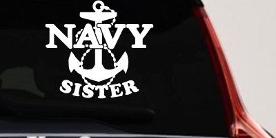 Navy Sister Military Car or Truck Window Vinyl Decal Sticker