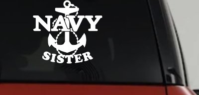 Navy Sister Military Car or Truck Window Vinyl Decal Sticker