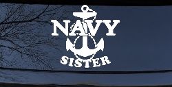 Navy Sister Military Car or Truck Window Decal Sticker