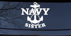 Navy Sister Military Car or Truck Window Decal Sticker