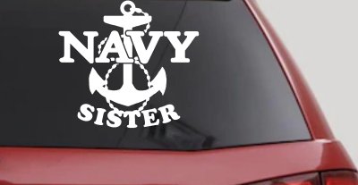 Navy Sister Military Car or Truck Window Vinyl Decal Sticker