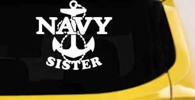 Navy Sister Military Car or Truck Window Vinyl Decal Sticker