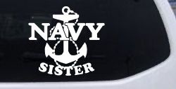 Navy Sister Military Car or Truck Window Decal Sticker