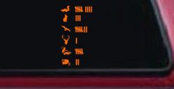 Keeping Count Roadkill Animals You Have HIt Funny Car or Truck Window Decal Sticker (Orange)