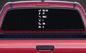 Keeping Count Roadkill Animals You Have HIt Funny Car or Truck Window Decal Sticker