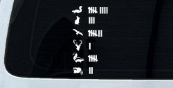 Keeping Count Roadkill Animals You Have HIt Funny Car or Truck Window Decal Sticker