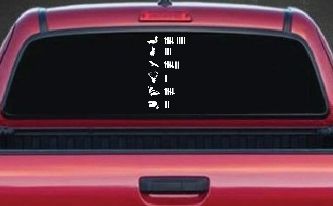 Keeping Count Roadkill Animals You Have HIt Funny Car or Truck Window Decal Sticker