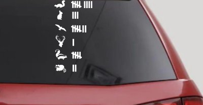 Keeping Count Roadkill Animals You Have HIt Funny Car or Truck Window Vinyl Decal Sticker