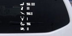 Keeping Count Roadkill Animals You Have HIt Funny Car or Truck Window Decal Sticker