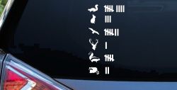 Keeping Count Roadkill Animals You Have HIt Funny Car or Truck Window Decal Sticker
