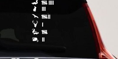 Keeping Count Roadkill Animals You Have HIt Funny Car or Truck Window Vinyl Decal Sticker (White)