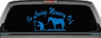 In Memory Of Cowboy At Cross Western Rodeo Ranch Farm Car or Truck Window Decal Sticker (Sky Blue)