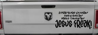 Jesus Freak Christian Car or Truck Window Vinyl Decal Sticker (Black)