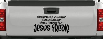 Jesus Freak Christian Car or Truck Window Decal Sticker (Black)