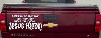 Jesus Freak Christian Car or Truck Window Decal Sticker (White)
