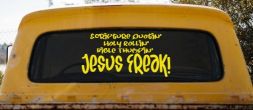 Jesus Freak Christian Car or Truck Window Vinyl Decal Sticker (Yellow)
