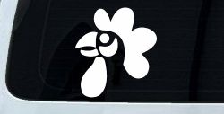 Rooster Head Car or Truck Window Decal Sticker