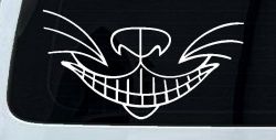 Cat Smile Face Car or Truck Window Decal Sticker