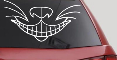 Cat Smile Face Car or Truck Window Vinyl Decal Sticker
