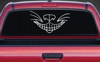 Cat Smile Face Car or Truck Window Decal Sticker