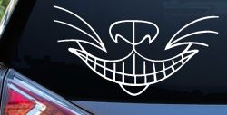 Cat Smile Face Car or Truck Window Decal Sticker