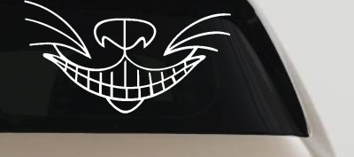 Cat Smile Face Car or Truck Window Vinyl Decal Sticker