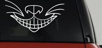 Cat Smile Face Car or Truck Window Vinyl Decal Sticker