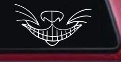 Cat Smile Face Car or Truck Window Decal Sticker