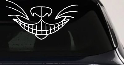 Cat Smile Face Car or Truck Window Vinyl Decal Sticker