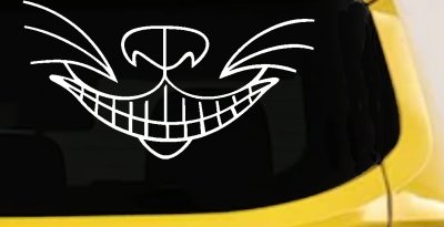 Cat Smile Face Car or Truck Window Vinyl Decal Sticker