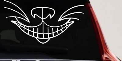 Cat Smile Face Car or Truck Window Vinyl Decal Sticker